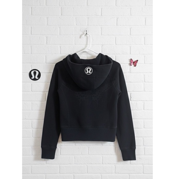 lululemon athletica Tops - 🤑Lululemon 🖤Rare Scuba Hoodie II Biggie So Fly Butterfly Burnout Print Black 4